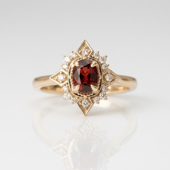VINTAGE RING IN RUBY GOLD AND DIAMOND
