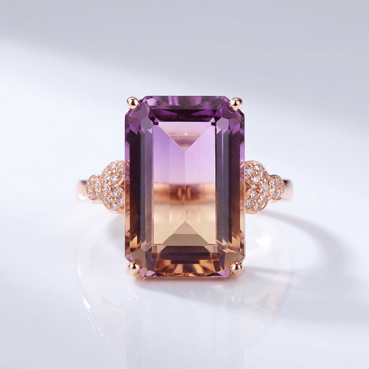 AMETHYST RING IN ROSE GOLD