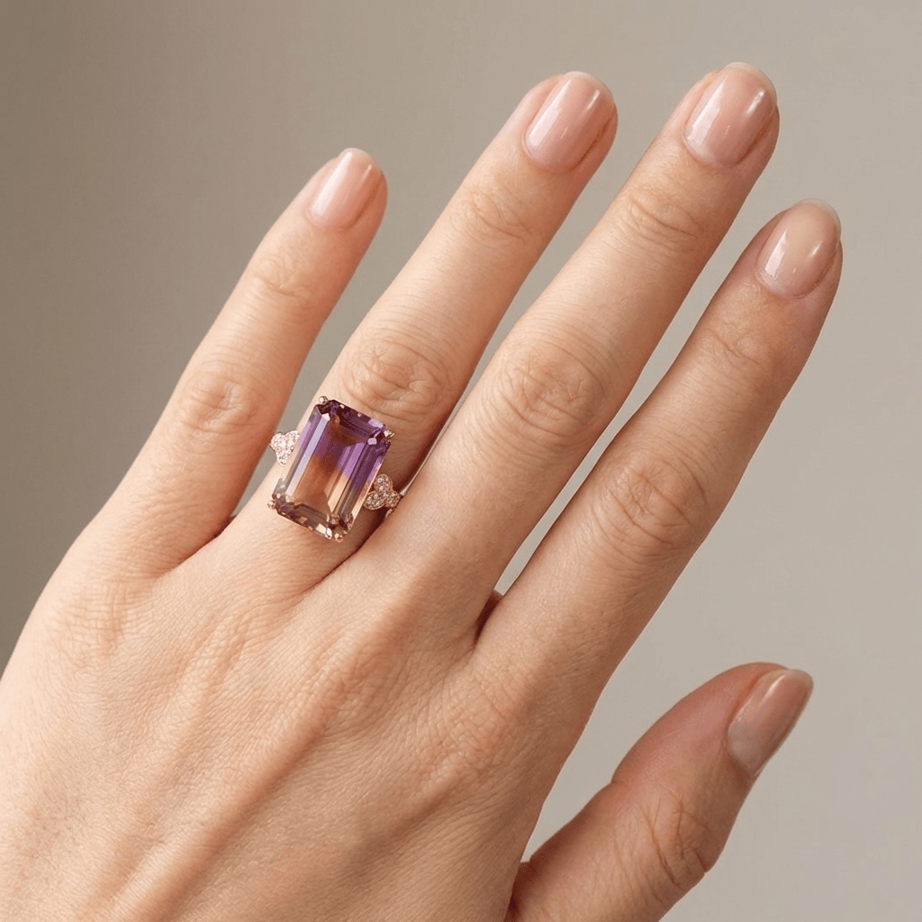 AMETHYST RING IN ROSE GOLD
