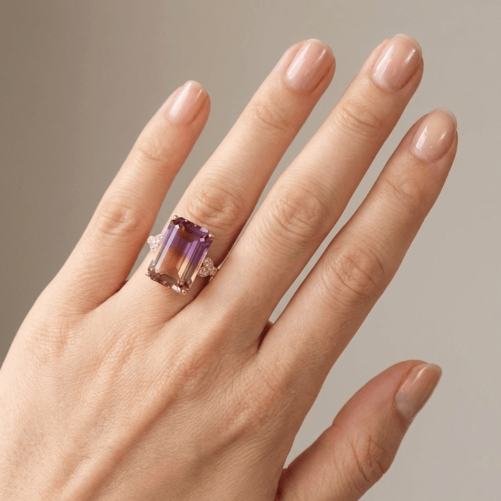 AMETHYST RING IN ROSE GOLD