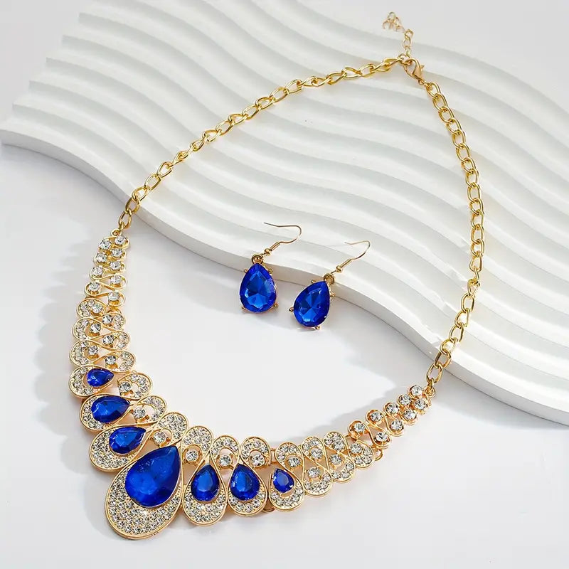 Maeve Sapphire Gold Jewellery Set