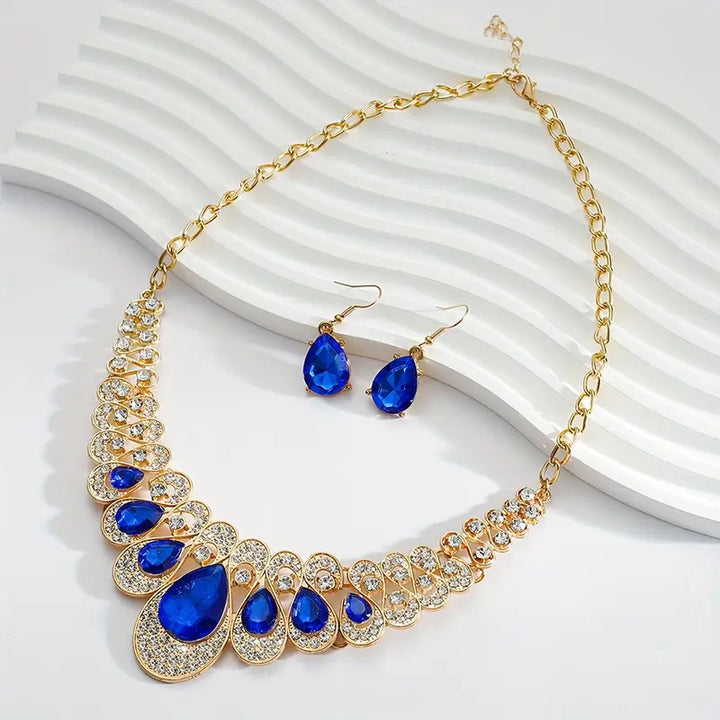Maeve Sapphire Gold Jewellery Set
