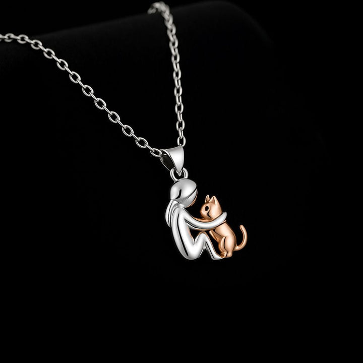 Cat Embrace Pendant Necklace and Earrings Gift – Limited Time Offer