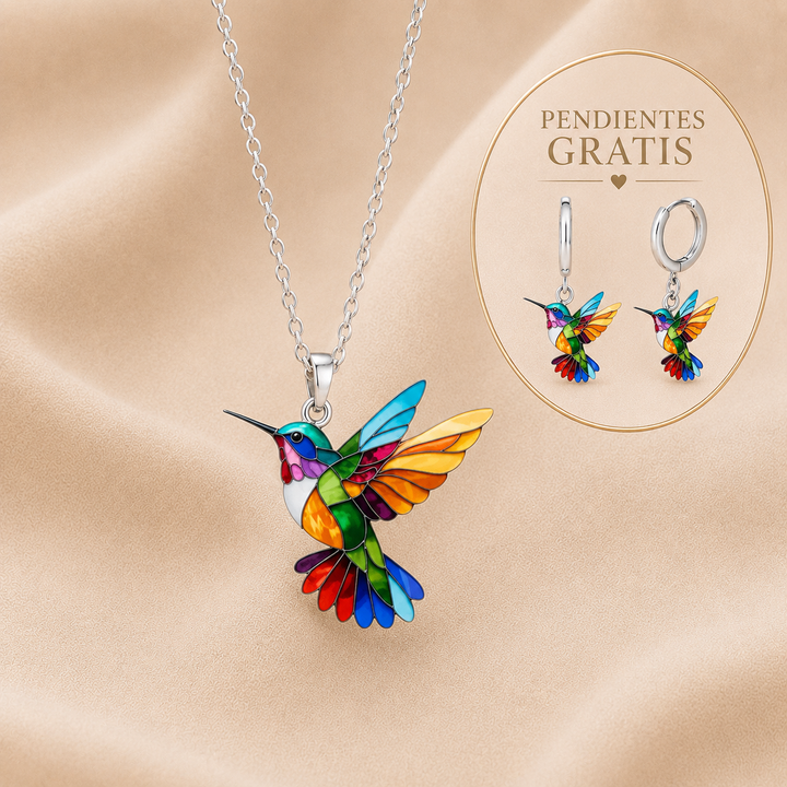 Hummingbird Shaped Necklace with Gift Earrings – Limited Time Offer