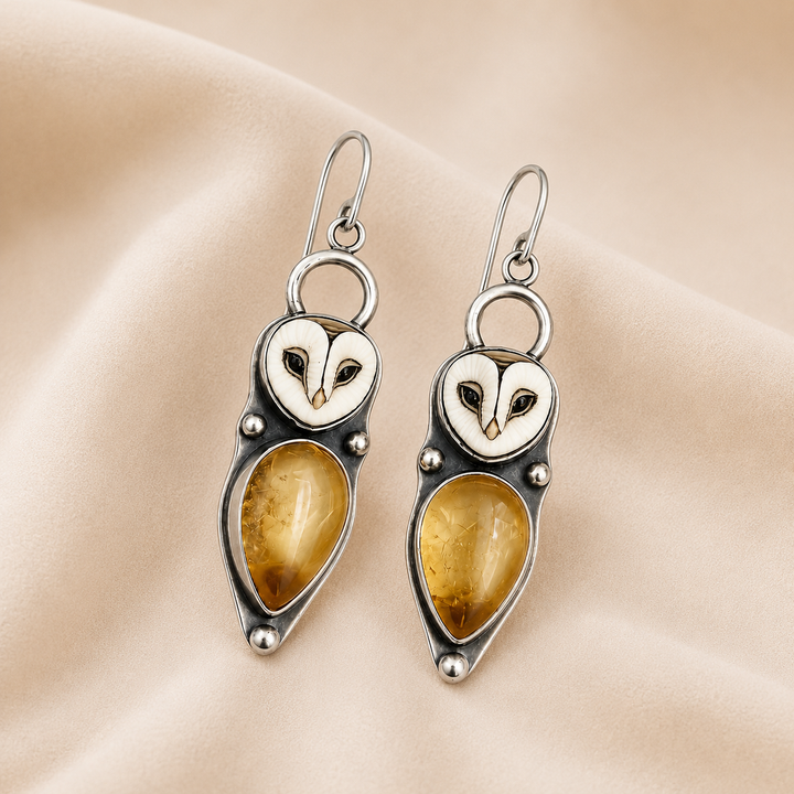 Owl-Shaped Drop Earrings - Nickel-Free for Sensitive Ears