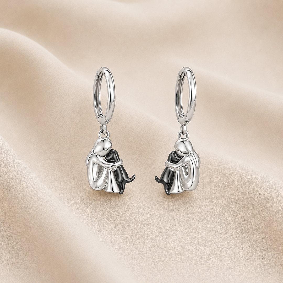 Necklace with Embrace Pendant and Earrings as a Gift – Limited Time Offer