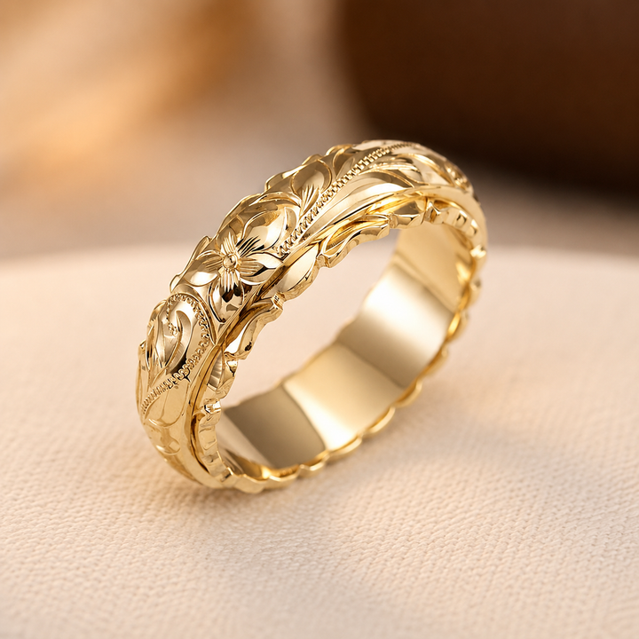 Antique Flower Ring in Gold | Gold