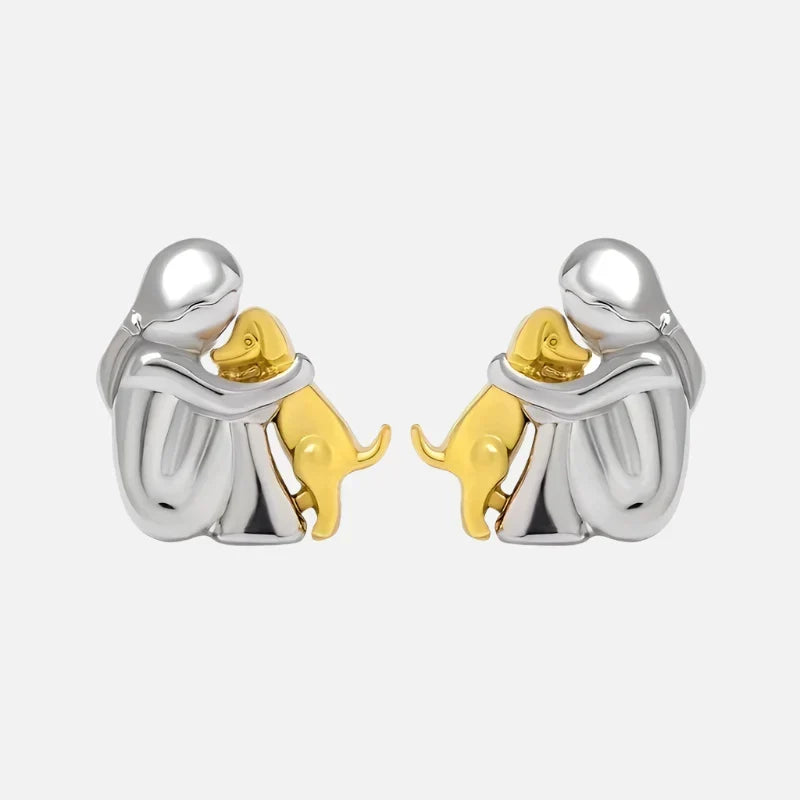 Silver and Gold Bi-Colour Hoop Earrings