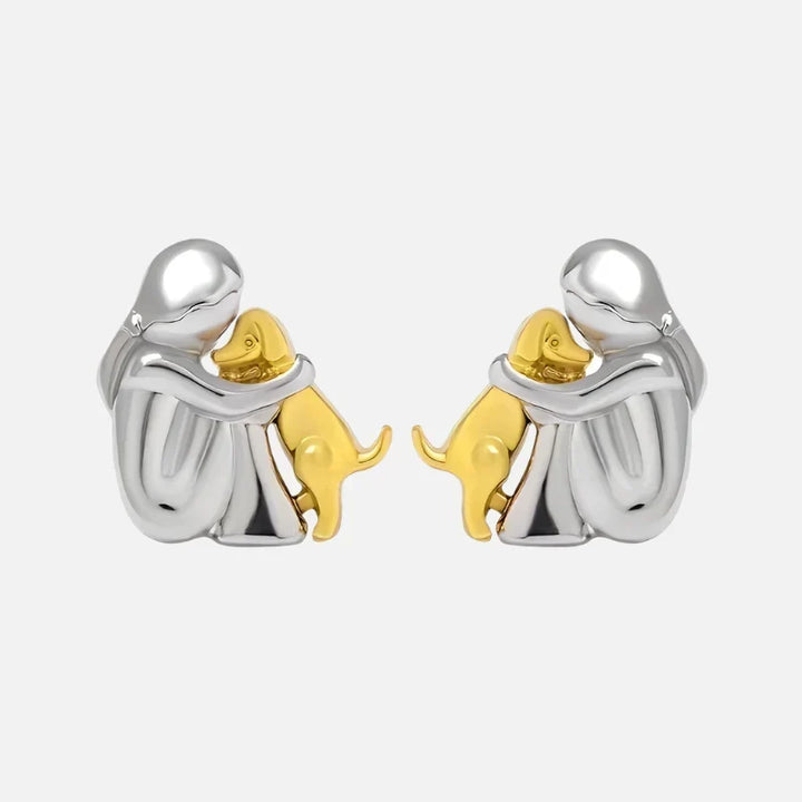 Silver and Gold Bi-Colour Hoop Earrings