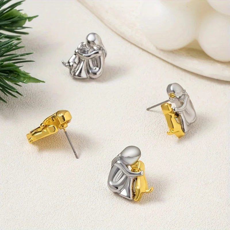 Silver and Gold Bi-Colour Hoop Earrings
