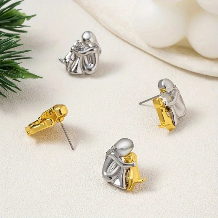 Silver and Gold Bi-Colour Hoop Earrings