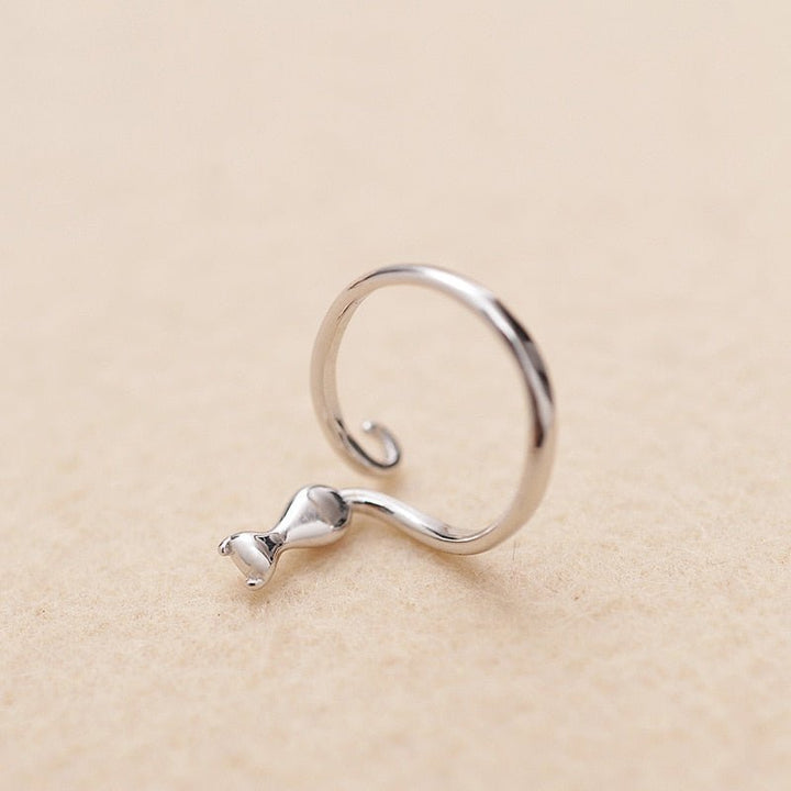 Adorable Cat Ring in Stainless Steel