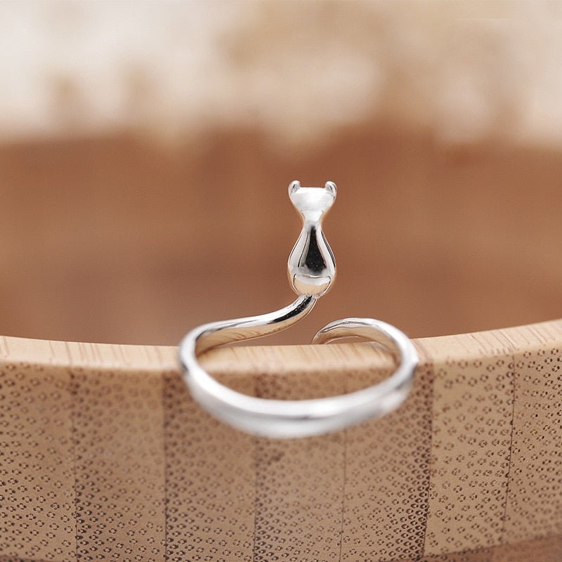 Adorable Cat Ring in Stainless Steel