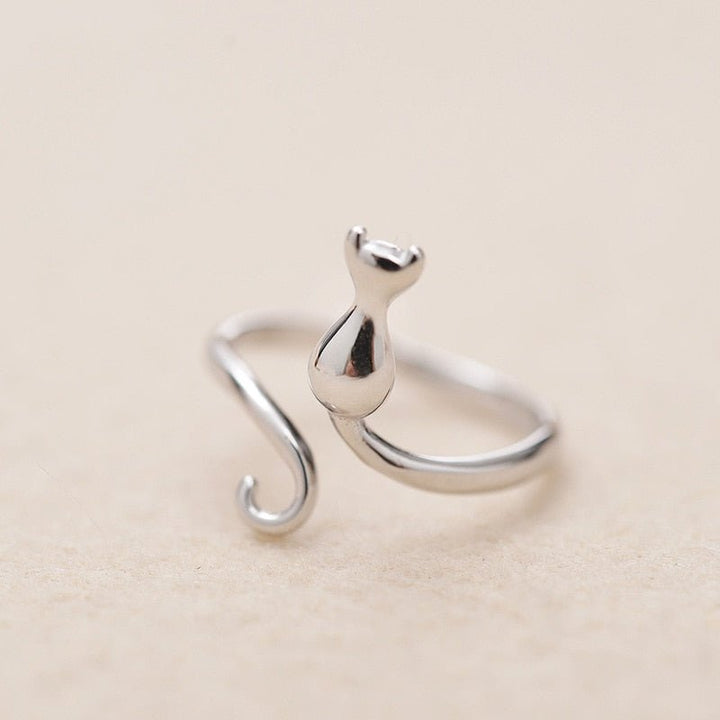 Adorable Cat Ring in Stainless Steel